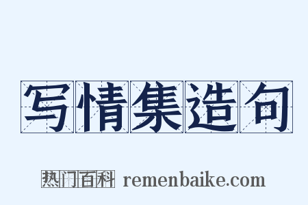 写情集造句是什么意思的图片